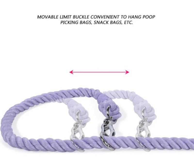 Ombre Luxury Leash for Dogs L Handcrafted Braided Cotton Rope Leash