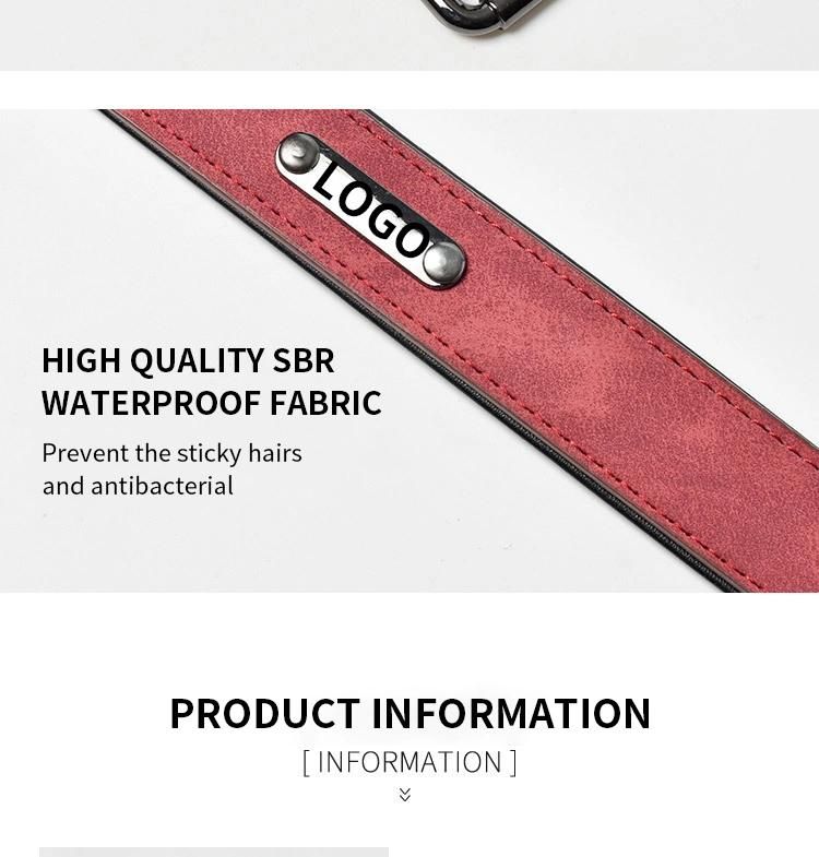Manufacturer Wholesale Super Light Metal Microfiber Leather Cotton Cat Dog Collar Leash