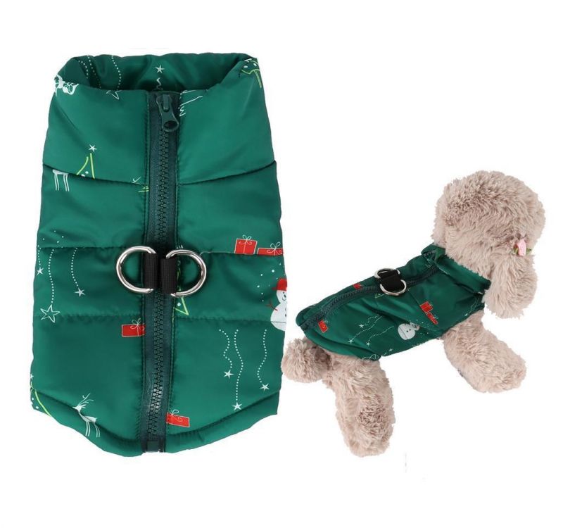 Design Christmas Pet Coat Pup Clothing Dog Holiday Down Jacket