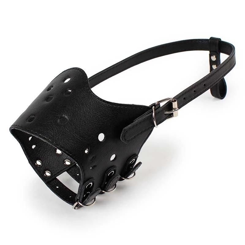 Anti Bark Bite Chew Pet Training Supplies Leather Dog Muzzle