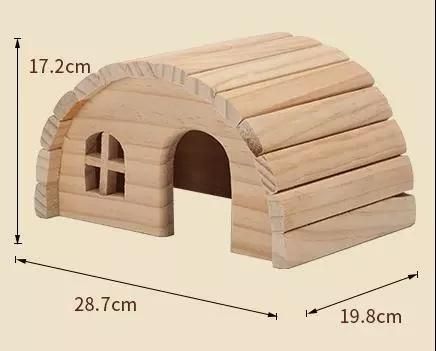Hot Selling Small Animal Hideout Wooden Hut Chew Play Toys Exquisite House Hamster House