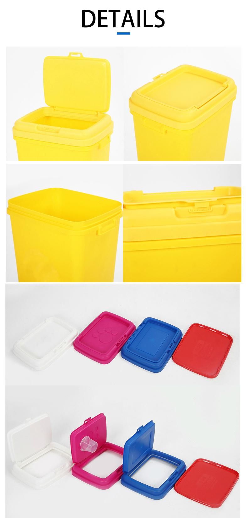 Hot Sell 53L Plastic Cat Food Containers with Lid