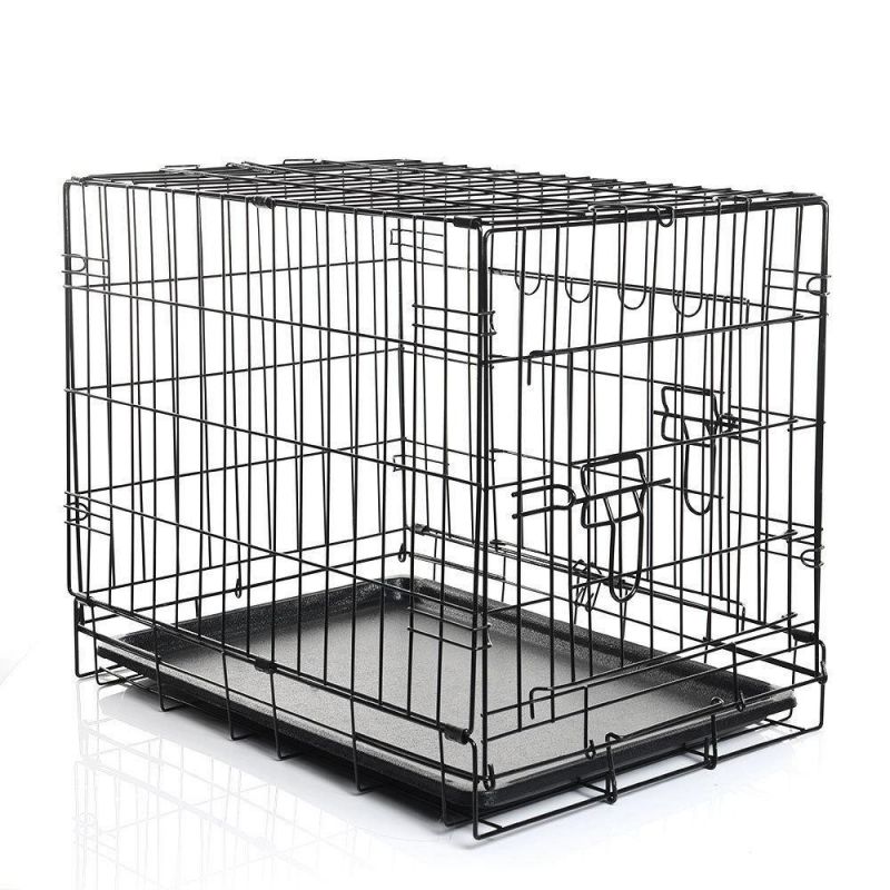 Metal Pet Cage for Dogs with Double Doors (IDW027)
