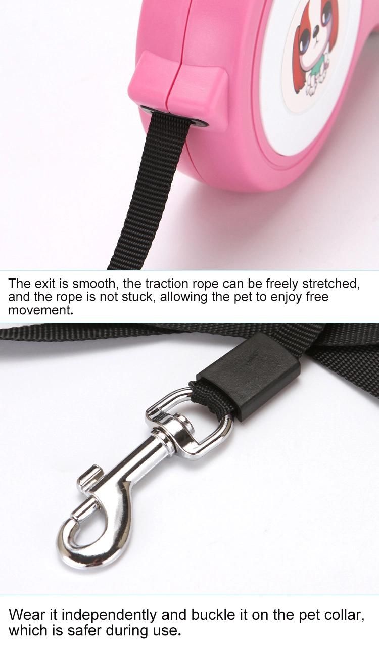 Automatic Portable LED Retractable Dog Leash with Flash Light