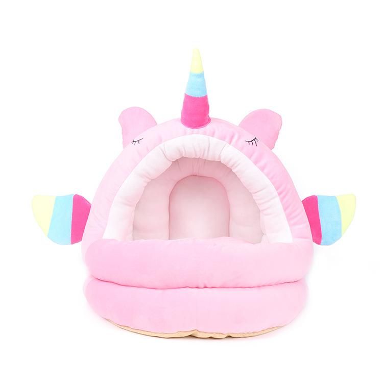 Animal Shape Unicorn Shape Shape Pet Bed Cat House Warmer Soft Pet Bed Sleeping Bag for Dog Cat