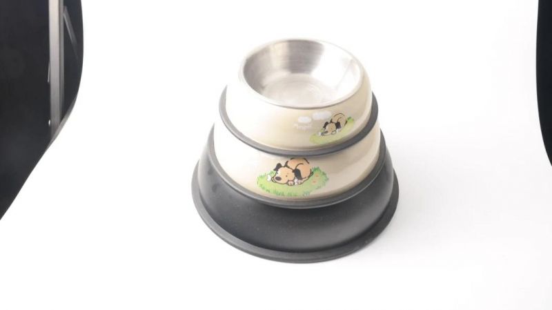 270ml to 800ml Hot Selling Stainless Steel Pet Food Bowl Non-Slip Feeding Detachable Pet Bowl