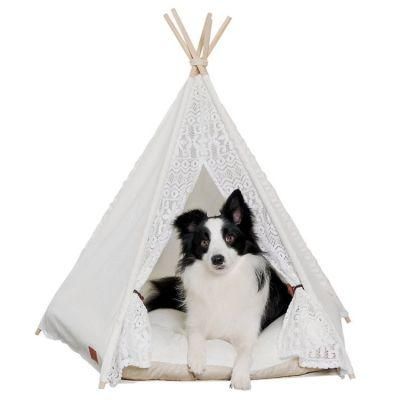 Plastic Portable Fabric Indoor Pet Bed Dog Tent