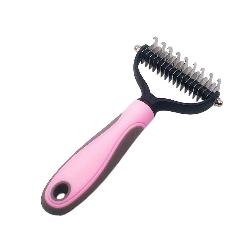 Double-Sided Pet Comb Cat Hair Removal Comb Dog Grooming Brush
