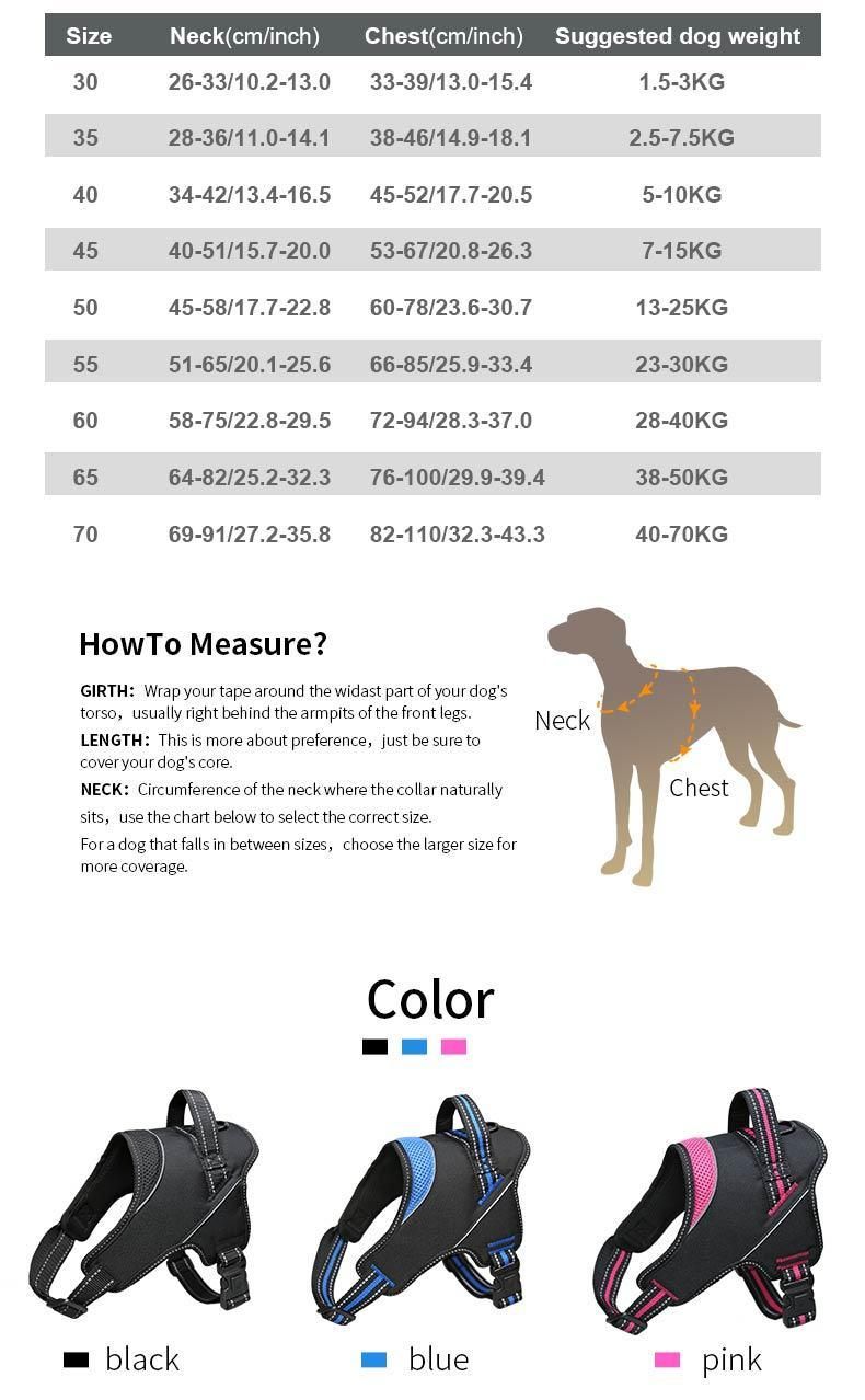 Outdoor Training Adjustable Dog Chest Strap Harnais Pour Chien Pet Harness Dog High Quality Pet Product Pet Dog Harness