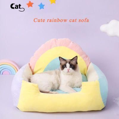 Breathable Pet Bed Winter Warm Flower Shape Durable Dog Kennel Soft Cat Dog Bed Cat Sofa