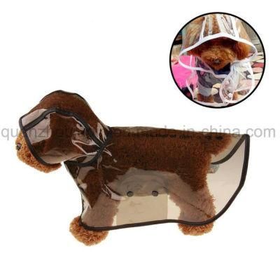 OEM Waterproof Transparent EVA Pet Dog Rain Coat Poncho Rainwear Raincoat