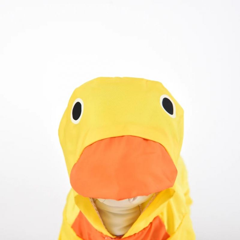 Cute Pet Clothes Duck Style Costume Bright Adorable Cat Dog Raincoat with Hoodie