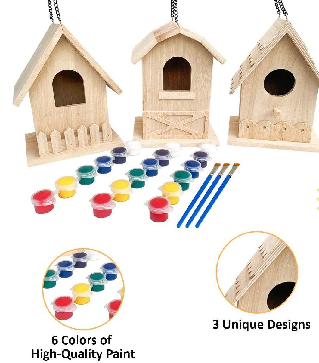 New Unfinished Wooden Birdhouse Wholesale Wooden Bluebird House