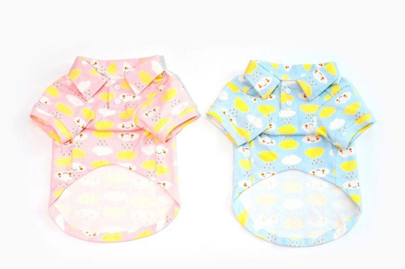 OEM Wholesale Custom Cotton Striped Pet Outerwears Dog Clothes T-Shirt