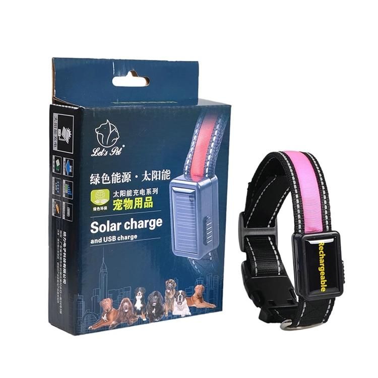 Wholesale Customized Chargeable Flashing Puppy Collar Pets Dog Collar LED