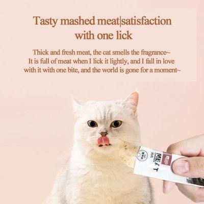 Yee Factory Wholesale Healthy Pet Snack for Cat Brighten Hair Mashed Meat Liquid Wet Food