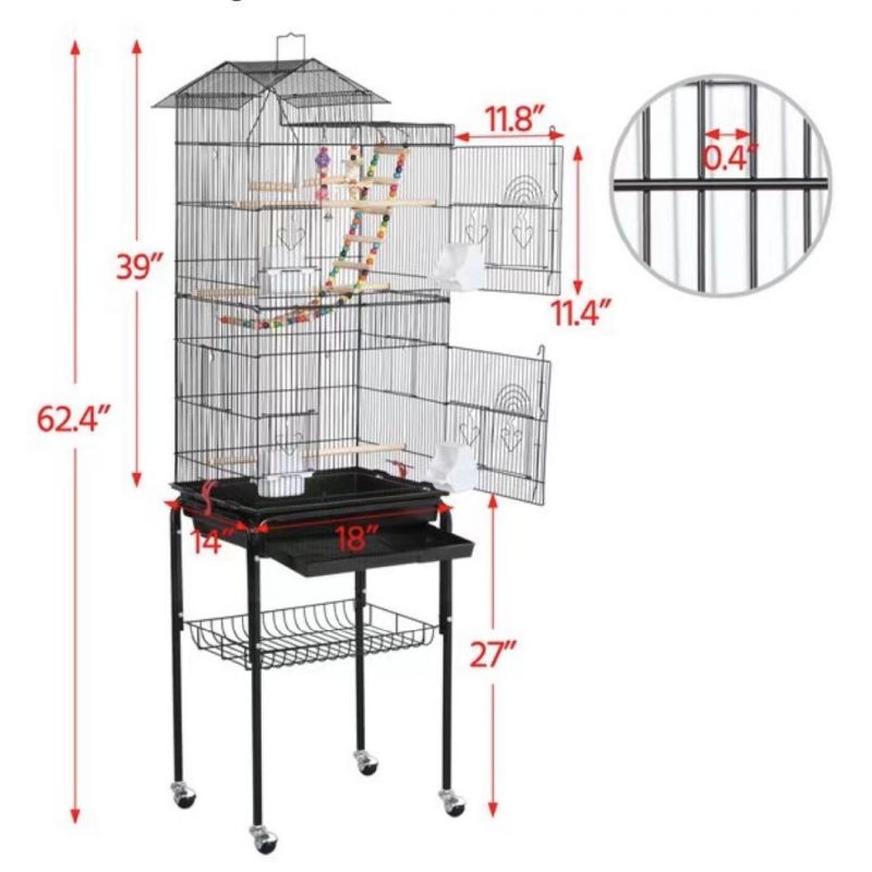 in Stock Black White Pet House Pet Product Wholesale Pet Bird Cages