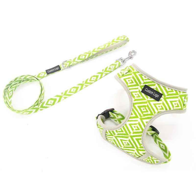 Custom Designs Wholesale Adjustable Dog Harnesses with Matching Leashes