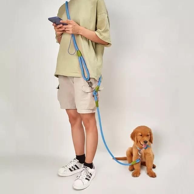 Durable Double-Ended Reflective Diagonal Rope Shoulder Strap Dog Leash