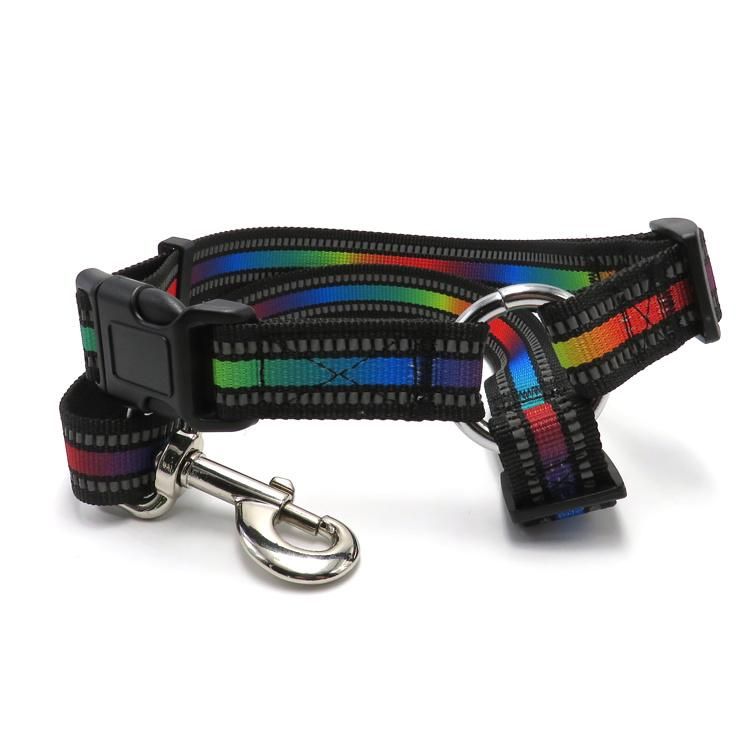 Nylon Soft Padded Dog Collar Custom Reflective Strap Pet Collars and Leashes Set