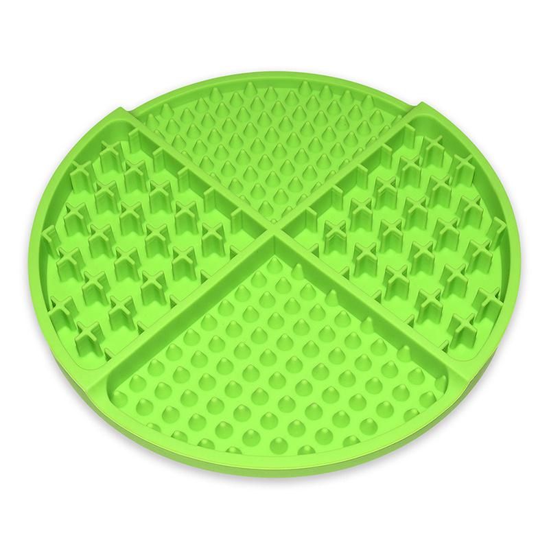 New Arrivals Durable Round Shape Food Grade Non-Toxic Anxiety Relief Feeding Pet Silicone Dog Lick Pad Animals Feeding Plate