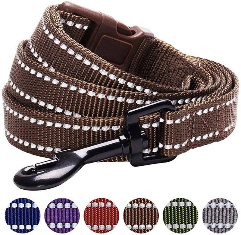 6 Colors Safe & Comfy 3m Reflective Classic Solid Color Dog Leashes