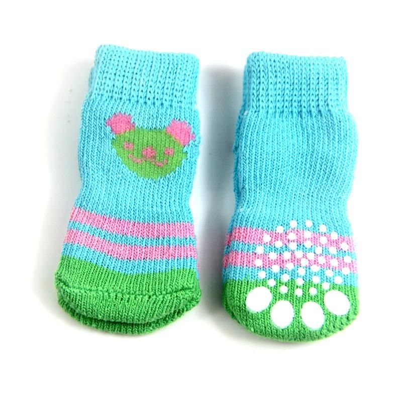 Red Pet Christmas Elk Warm Cotton Garter Non-Slip Bottom Pet Dog Socks Cute Shoes and Socks
