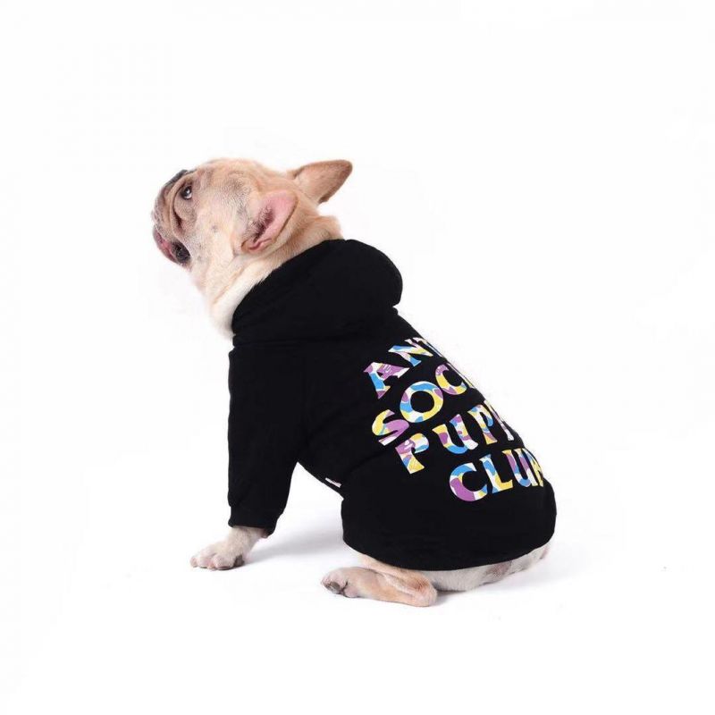 Blank Winter Printed Dog Hoodie Clothes Stocked Wholesale Super Comfortable Colorful Cotton for Dogs
