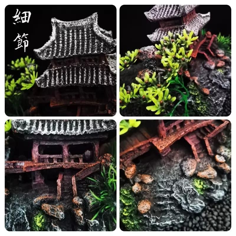 Resin Decoration for High Quality Artificial Mountain View Aquarium Fish Tank