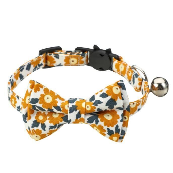 Wholesale Multi-Colors Design Adjustable Bell Bow Dog Cat Collar