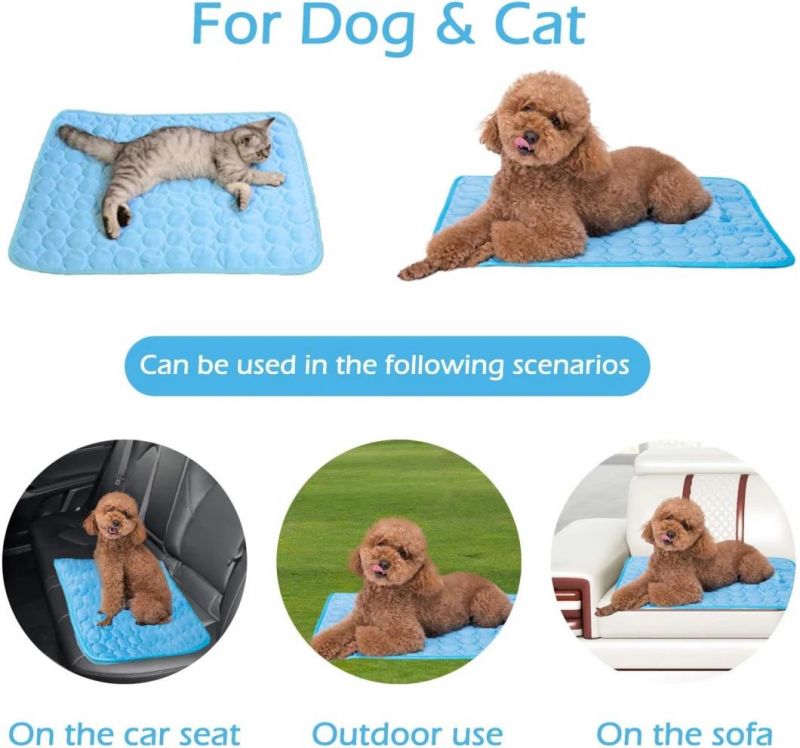 Pet Cooling Mat - Ice Silk Cooling Mat for Dogs & Cats