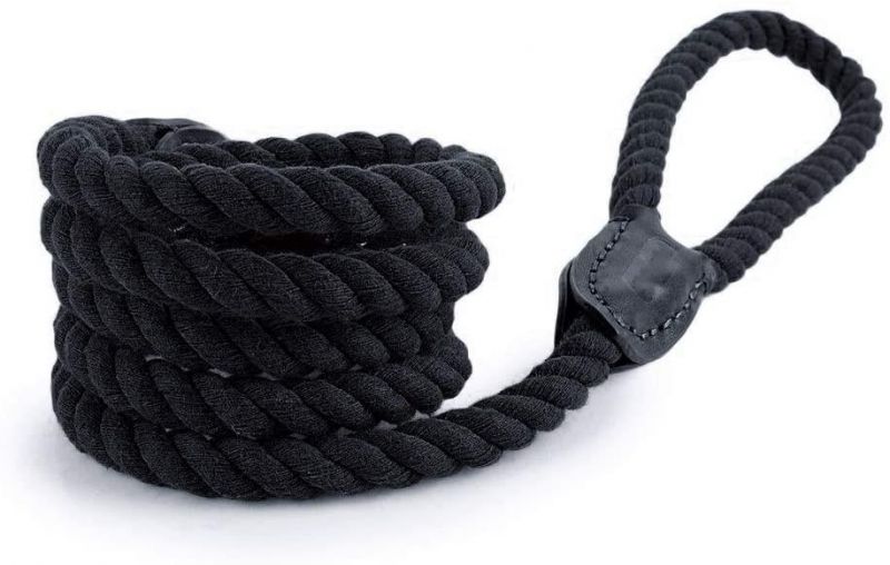 Adjustable Soft Leather Strap Cotton Rope Lead