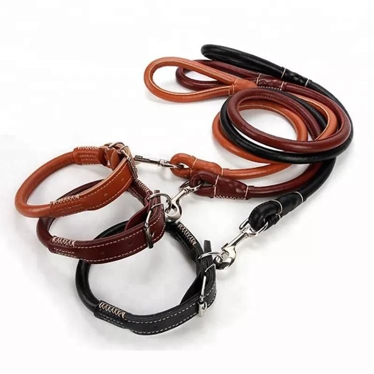 Amazon Wholesale Pet Supply Popular Pet Leash with Leather Dog Collar