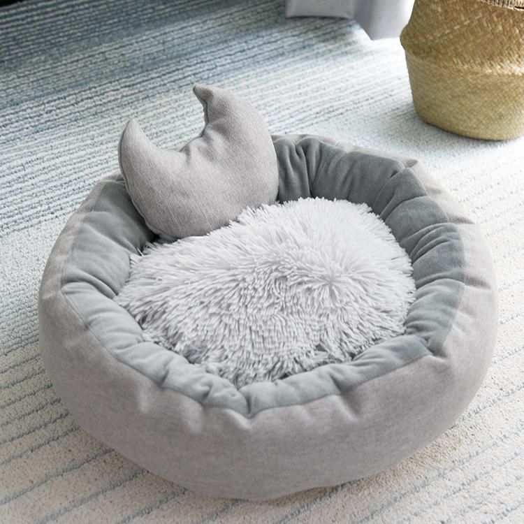 Lovely Best Selling Pet Dog Bed Non Slip Bottom Design Soft Cute Round Pet Beds for Dog&Cat