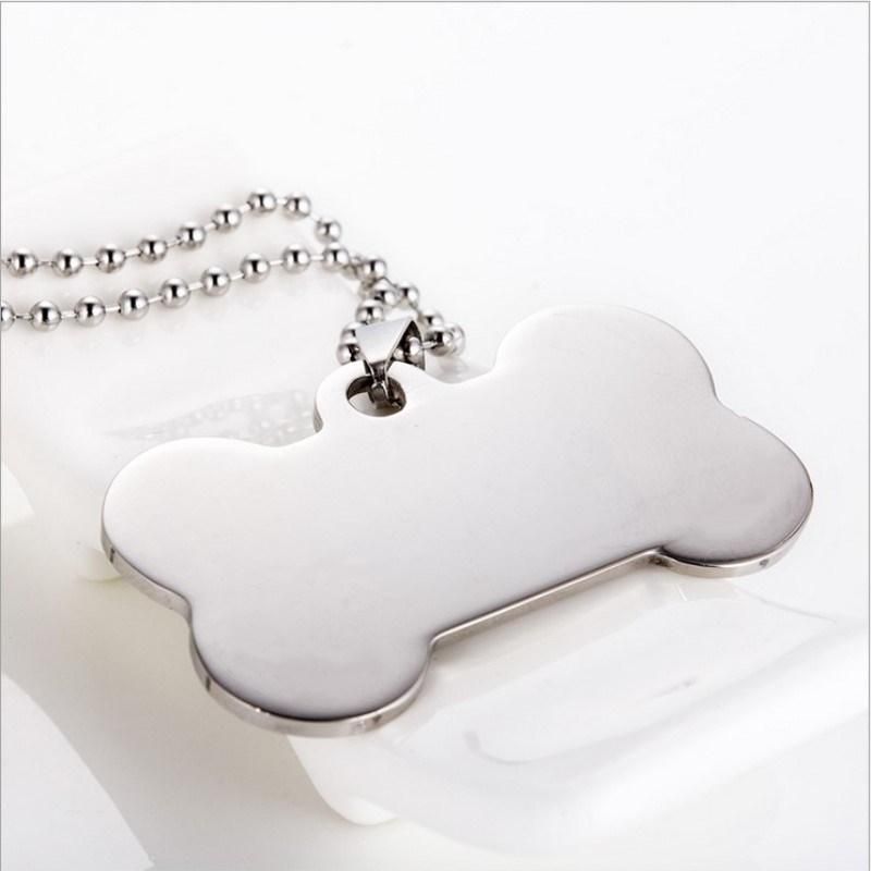 Anti-Lost Stainless Steel Dog ID Tag Engraved Pet Collar Accessories