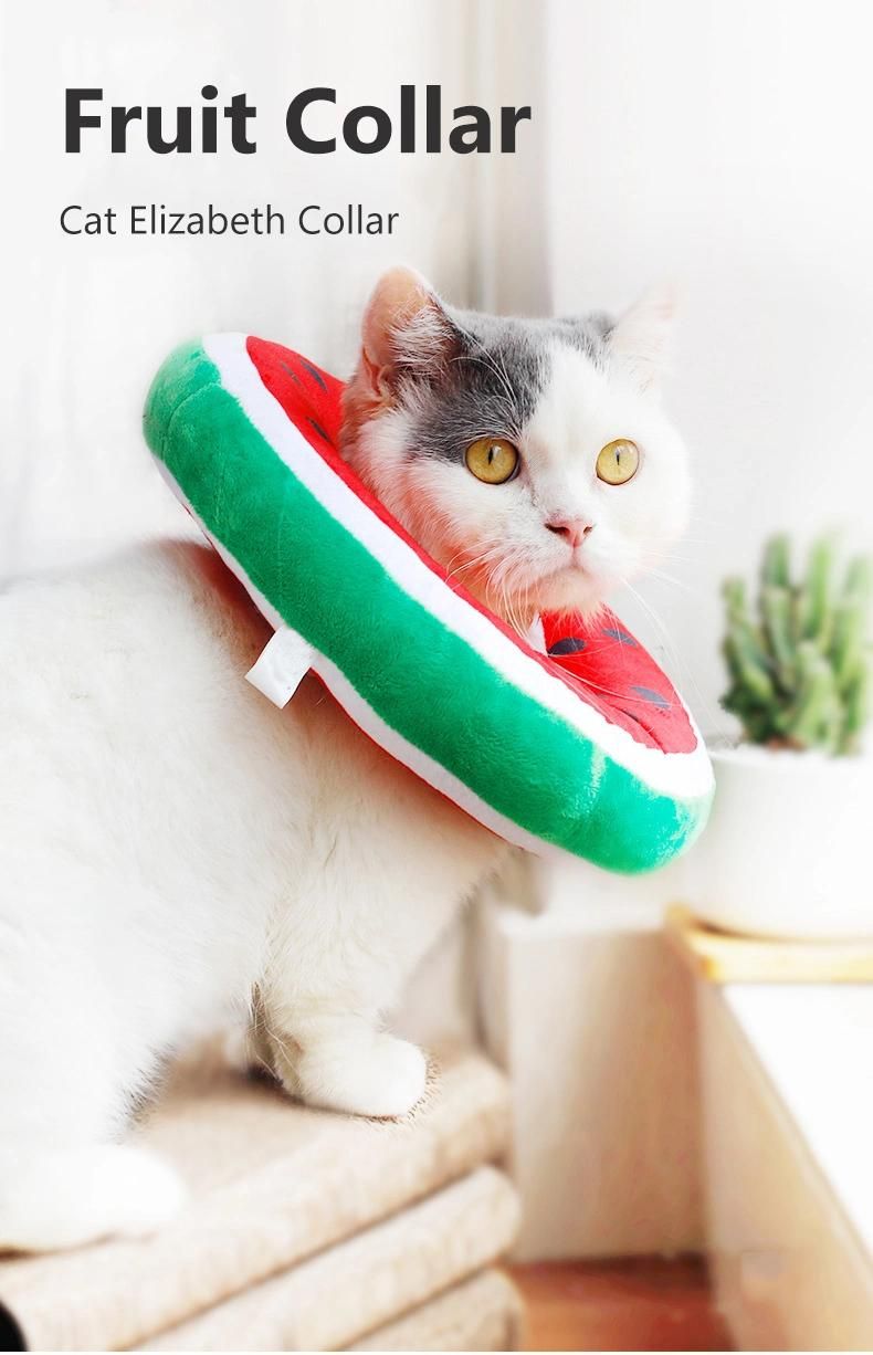 Prevent Licking and Biting Headgear Lovely Fruit Shaped Protective Cover PP Cotton Pet Cat Elizabethan Collar