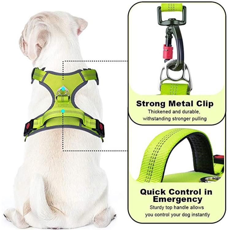 Oxford Fabric Durable Breathable Sports Harness Custom Reversible Fashion Dog Harness Set for Large Dog