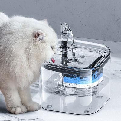 Automatic Circulating Water Intelligent Induction Pet Water Dispenser Constant Temperature Heating Transparent Dog Drinking Bowl