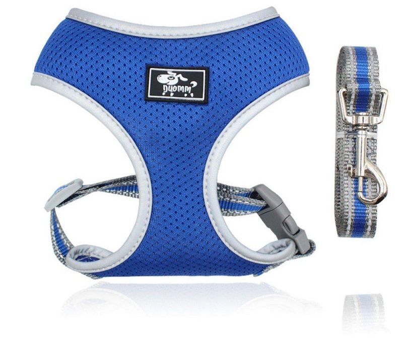 Dog Cat Harness Vest Reflective Walking Lead Leash for Puppy Dogs Polyester Mesh Harness for Small Medium Dog Pet Products