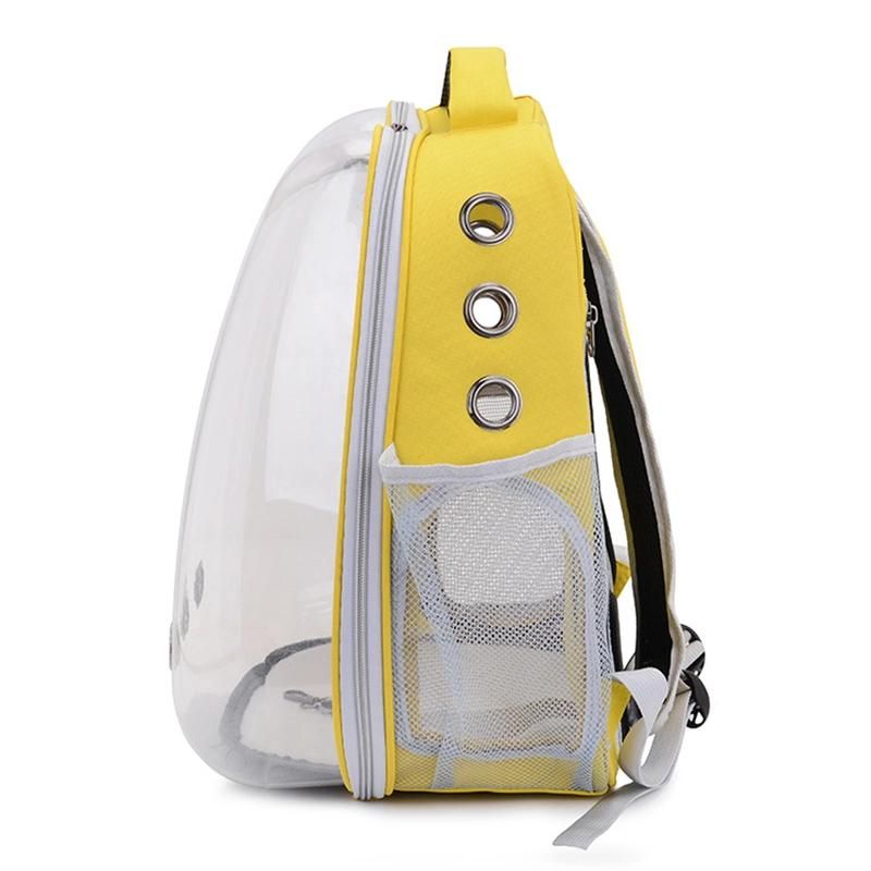 Outdoor Pet Travel Transparent Backpack Portable Food Capsule Breathable Bag