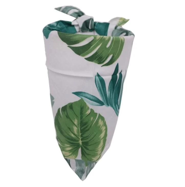 Leaf Plant Triangle Pet Bibs Reversible Triangle Saliva Towel Collar Scarf for Dogs Cats Pets