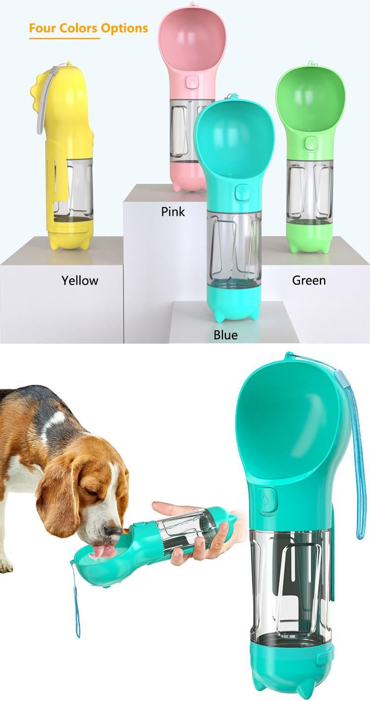 New Design Iron Plastic Cups Leak Proof Dog Portable Travel Pet Water Bottle