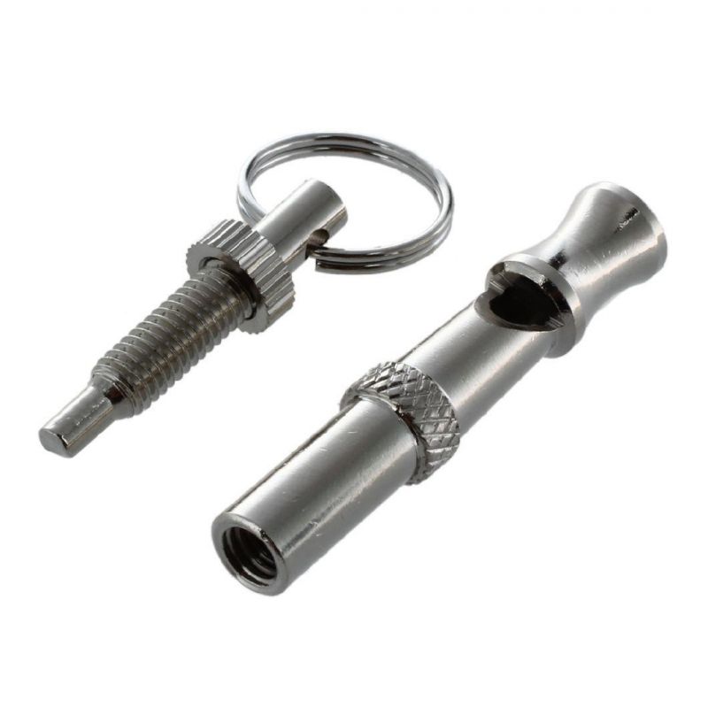 Custom Logo Dog Pet Adjustable Training Whistle Ultrasonic Sound Key Ring Keychain