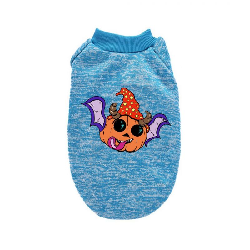 Pet Dog Pumpkin Sweater, Autumn Winter Halloween Teddy Cotton Costume Fashion Stretch Clothes//