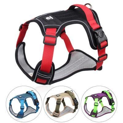 2022 New Products Pet Supplies Dog Harness Reflective Oxford Vest Soft Breathable Mesh Padded for Small Medium Large Dogs