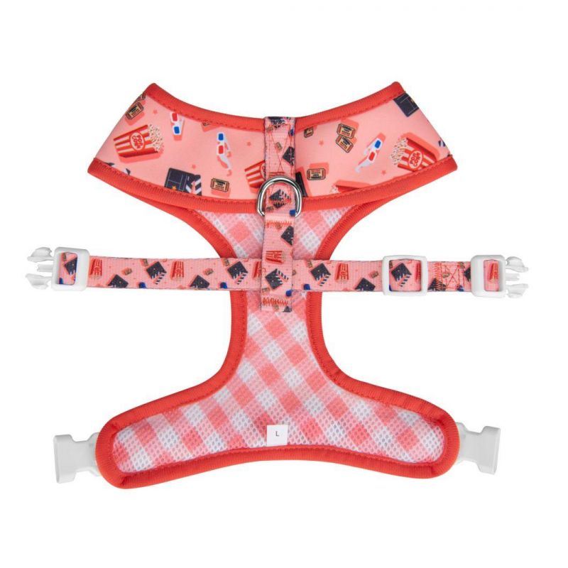 2021 OEM Sublimation French Bulldog Duo Reversible Soft Neoprene Custom Pet Dog Harness