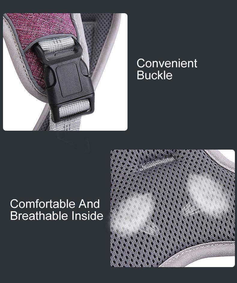 Fashionable Custom Cotton 3 Buckle Guide Strap Vest Pet Customized No-Pull Flower Outdoor Lovable Weighted Dog Harness//