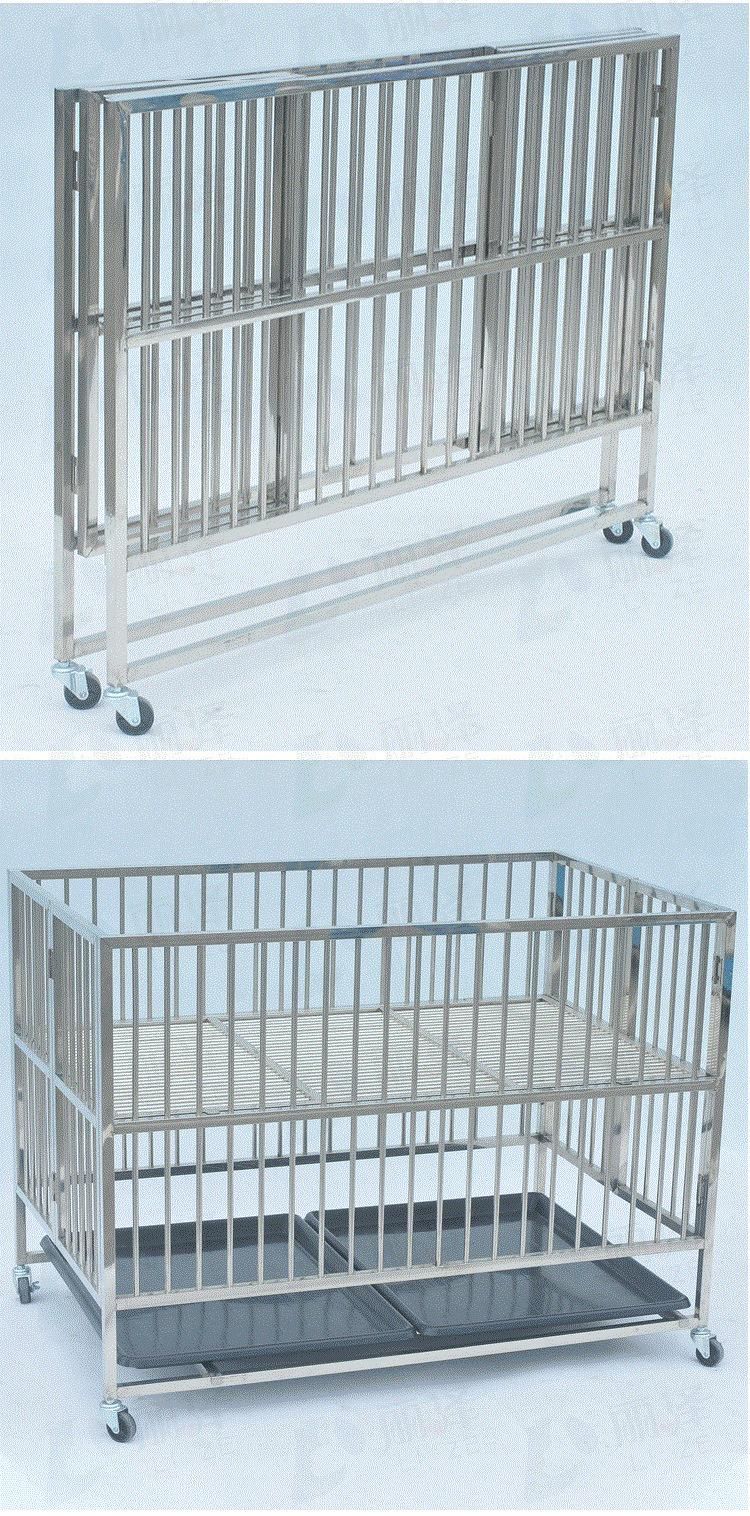 Wholesales Strong Metal Foldable Dog Crate with Wheels for Sales