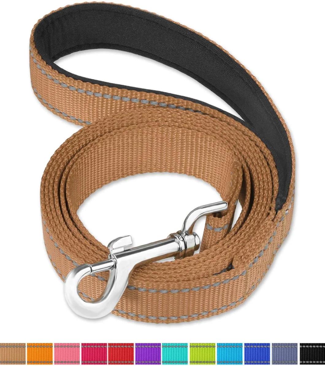 6FT /4FT Reflective Nylon Dog Leash with Soft Padded Handle