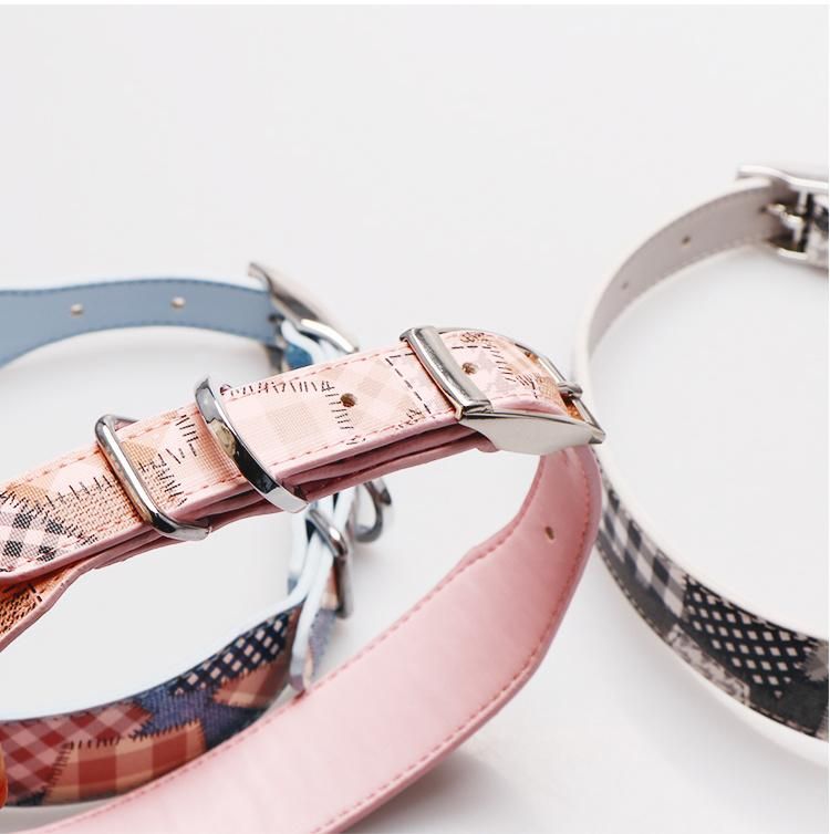 Manufacturers Fancy Soft Unique Logo Eco Custom PU Leather Dog Collar